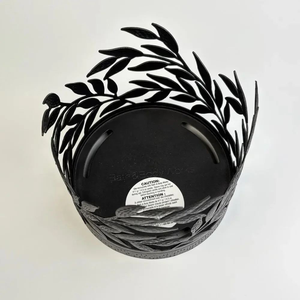 Bath and Body Works  Modern Branches 3-Wick Candle Holder Black (For 4" candle) - Picture 3 of 4